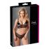 Cottelli Plus Size - jemná krajková podprsenka set (černá) - XXL