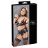 Cottelli Bondage - Spitzen-Glanz-Dessous Set (4-teilig)