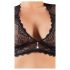 Cottelli Plus Size - Glitzerndes Spitzen-Set (schwarz)