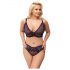 Cottelli Curves Plus Size - Transparente BH-Set mit Muster (Lila)