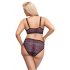 Cottelli Curves Plus Size - Transparente BH-Set mit Muster (Lila)