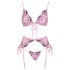 Küssbares - Rosé besticktes Dessous-Set (Pink)