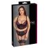 Cottelli Plus Size - Dessous-Set mit Strumpfhalter (Schwarz-Rot)