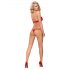 Obsessive 838-SET-3 - Rotes Spitzen-BH-Set mit Riemchen - L/XL