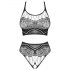 Obsessive K103 - Elastisches Netz-Set, offen (Schwarz) - S-L