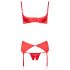 Cottelli - Herz-Offener Hebe-BH Set (Rot) - 85B/L