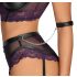 Cottelli Bondage - BH-Set mit Handschellen (schwarz-lila) - M