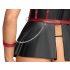 Cottelli Bondage - Glänzendes Set mit Armfesseln (schwarz-rot) - M