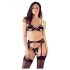 Cottelli - Offenherziges Spitzen-Set (Schwarz) - XL