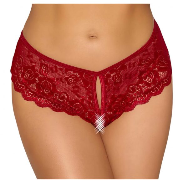 Cottelli - Offene Spitzen-Slip (Rot)