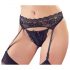 Cottelli - Spitze Strapshalter mit String (schwarz) - XL