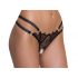 Cottelli - Luxus Offener Ring-String (Schwarz) - M/L