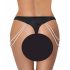 Cottelli - Luxuriöser bestickter Perlen-Tanga (schwarz) - M/L