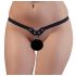 Fetisch - Nieten-Tanga mit Kette - Schwarz (S-L)