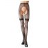 Cottelli - Netz Strumpfhose mit Spitze (Schwarz) - M/L