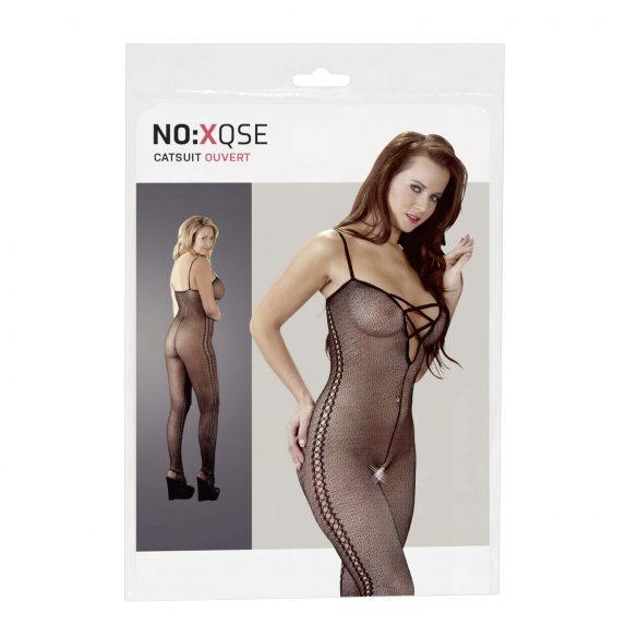 NO:XQSE - Vzorované bodystocking - černá - 2XL/3XL