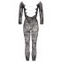 NO:XQSE - Blumen-Catsuit - Schwarz (S-L)