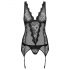 Obsessive Emperita - Besticktes Top & String (Schwarz)