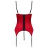 Cottelli - Rotes Hebe-Top-Set mit Spitzenbesatz