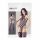 NO:XQSE - Wellen-Bodysuit & Halter - Schwarz (S-L)