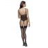 Cottelli - Spitzen-Body mit Strapsen, offen (schwarz) - L