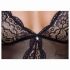 Cottelli - Spitzen-Body mit Strapsen, offen (schwarz) - L