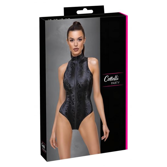 Cottelli Party - Schlangenhaut-Body (schwarz) - M