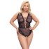 Cottelli Curves Plus Size - Transparenter Musterbody (Schwarz)