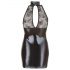 Cottelli - Glänzendes Spitzen-Minidress mit Halsband (Schwarz) - L