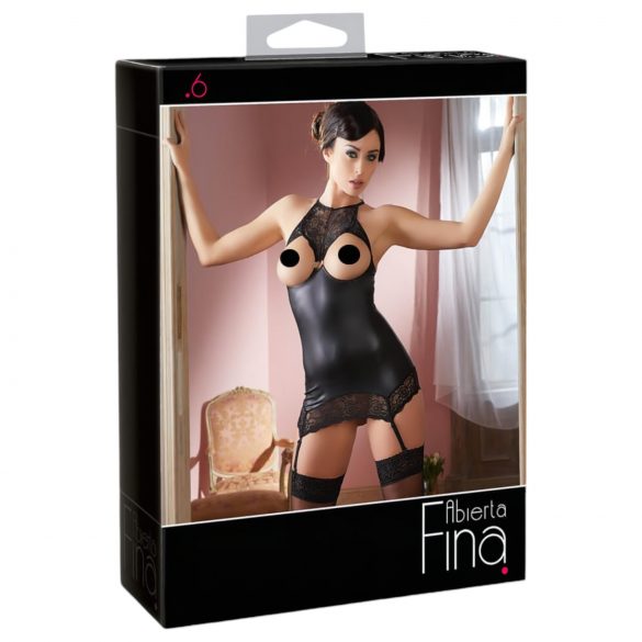 Abierta Fina - Gewagte Eleganz - Minikleid (Schwarz)