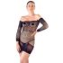 Mandy Mystery - Netz-Kleid mit Strass und Tanga - Schwarz (S-L)