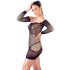 Mandy Mystery - Netz-Kleid mit Strass und Tanga - Schwarz (S-L)