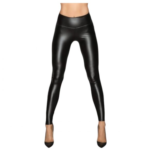 Noir - lange glänzende Leggings (schwarz) - M