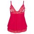 Cottelli Plus Size - Spitzen-Babydoll, luftig (rot) - 2XL