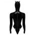 Black Velvet - Langarm Batwoman Body (schwarz) - M