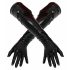 Latex - Lange Unisex-Handschuhe (Schwarz) - M