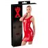 Latex Minikleid ohne Ärmel (rot) - S