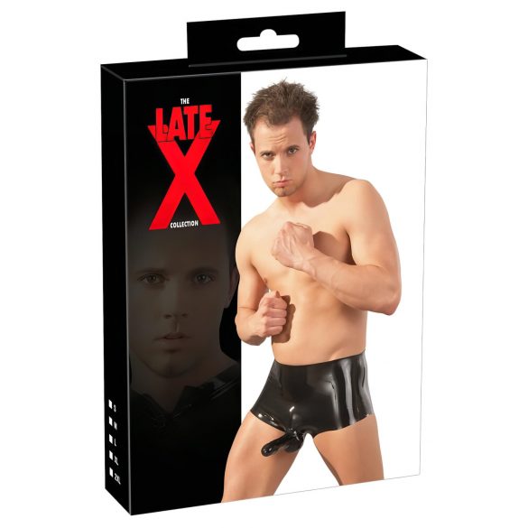 LATEX - Boxer mit Penishülle (schwarz)