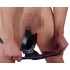 Latex Herren-Shorts mit innerem Anal-Dildo (schwarz) - XL