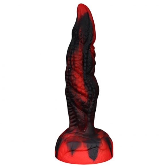 Dämonischer Stachel-Dildo - 20 cm (schwarz-rot)