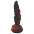 OgazR Hell Dong - přísavkový rýhovaný dildo - 20 cm (černá-červená)