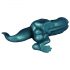 Toppedmonster – dinosaurus silikonové dildo – 26 cm (tyrkysové)