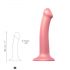 Strap-on-me Metallic Shine M - hautfreundlicher Dildo (Metallic Pink)