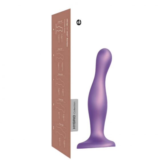 Strap-on-me Curvy M - zvlněné dildo s nožičkami (fialové)