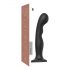 Strap-on-me P&G L – Gebogener Dildo mit Basis (schwarz)