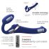 Strap-on-me M - Aufblasbarer Vibrator zum Anlegen (blau)