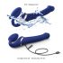 Strap-on-me M - Aufblasbarer Vibrator zum Anlegen (blau)