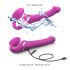 Strap-on-me M - Aufblasbarer Vibrator zum Anschnallen (pink)