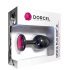 Dorcel Geisha Plug Ruby M - schwarzer Analplug mit pinkem Stein