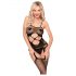 Penthouse Hot Nightfall - Zickzack, offenes Netz-Set (schwarz) - XL